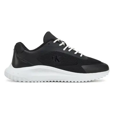 Sneakersy Calvin Klein Jeans Eva Runner Low Mesh Mix YM0YM01185 Černá