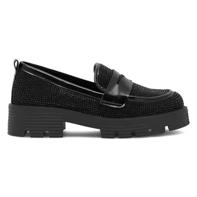 Loafersy JENNY Bling WS6119-15 Černá