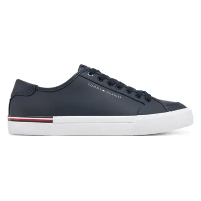 Sneakersy Tommy Hilfiger Core Corporate Vulc Leather FM0FM05399 Tmavomodrá