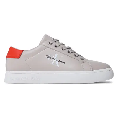 Sneakersy Calvin Klein Jeans Classic Cupsole Laceup Low Lth YM0YM00491 Béžová