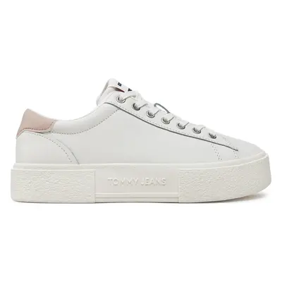 Sneakersy Tommy Jeans Tjw Foxing Flatform Sneaker EN0EN02567 Écru