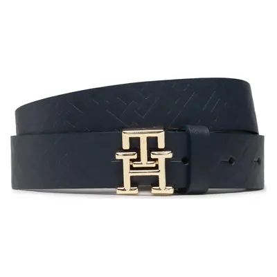 Dámský pásek Tommy Hilfiger Th Logo Mono 2.5 AW0AW14622 Tmavomodrá