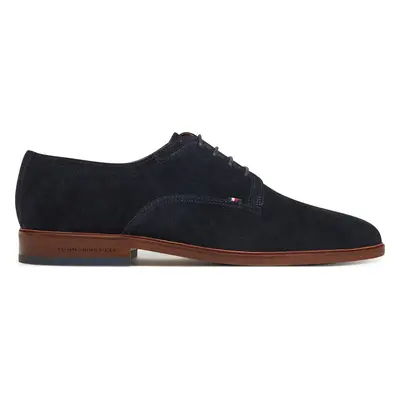 Polobotky Tommy Hilfiger Hilfiger Thunit Suede Shoe FM0FM05377 Tmavomodrá