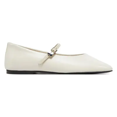 Baleríny Calvin Klein Ballerina New Buckle - Lth HW0HW02483 Béžová