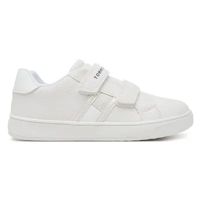 Sneakersy Tommy Hilfiger Flag Low Cut Velcro Sneaker T1A9-33726-0375 S Bílá