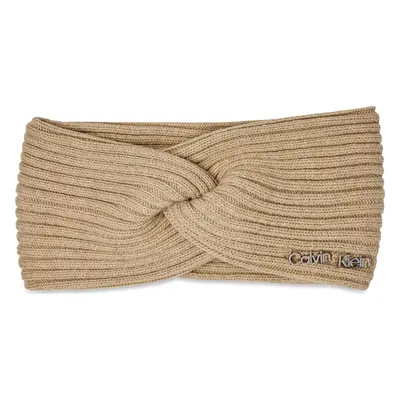 Textilní čelenka Calvin Klein Ck Must Logo Twisted Headband K60K611400 Šedá