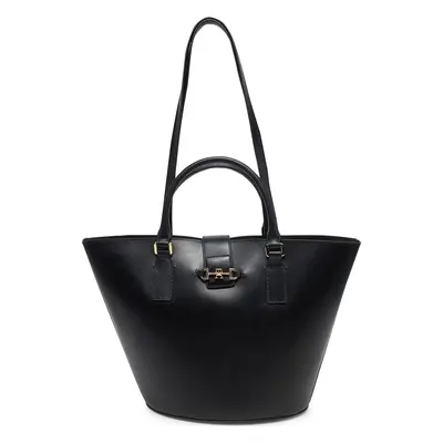 Kabelka Tommy Hilfiger Heritage Leather Tote AW0AW17209 Černá