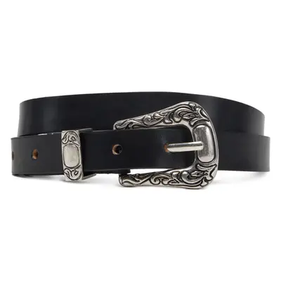 Dámský pásek ONLY Onlty Slim Leather Wester Jeans Belt Acc 15338269 Černá