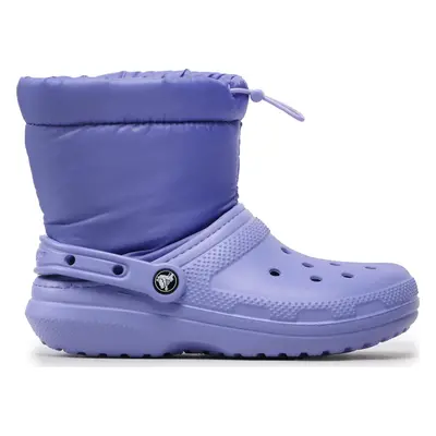 Sněhule Crocs Classic Lined Neo Puff Boot 206630 Fialová