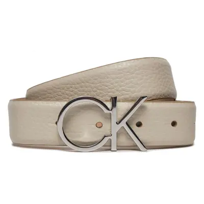 Dámský pásek Calvin Klein Ck Logo Belt 3.0 Pebble K60K611903 Écru