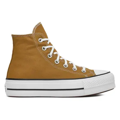 Plátěnky Converse Chuck Taylor All Star Lift Platform HI A07210C Hnědá