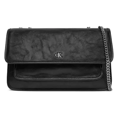 Kabelka Calvin Klein Jeans Chain Ew Flap Conv Chain Bag LV04K3084G Černá