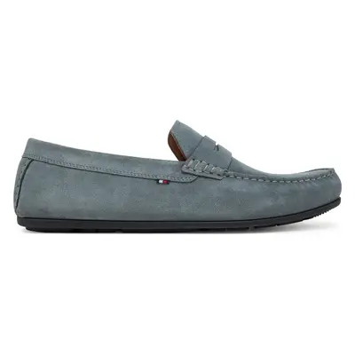 Mokasíny Tommy Hilfiger Casual Hilfiger Suede Driver FM0FM04998 Šedá