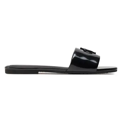 Nazouváky Calvin Klein Jeans Flat Sandal Slide Mg Met YW0YW01348 Černá