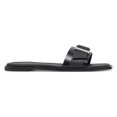 Nazouváky Calvin Klein Flat Slide W/Buckle - Lth HW0HW02490 Černá