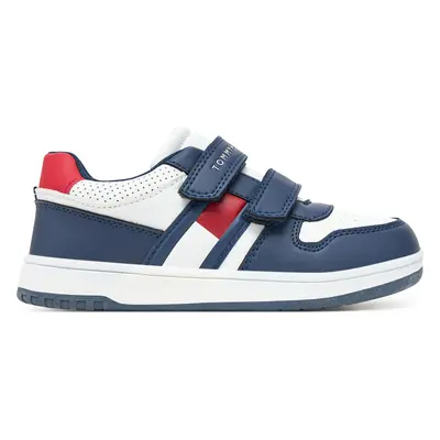 Sneakersy Tommy Hilfiger Flag Low Cut Velcro Sneaker T1X9-33841-1355X S Tmavomodrá