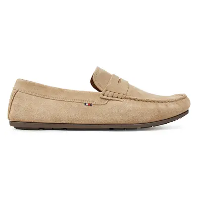 Mokasíny Tommy Hilfiger Casual Hilfiger Suede Driver FM0FM04998 Béžová