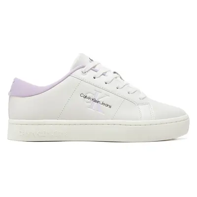 Sneakersy Calvin Klein Jeans Classic Cupsole Lowlaceup Lth Wn YW0YW01444 Bílá