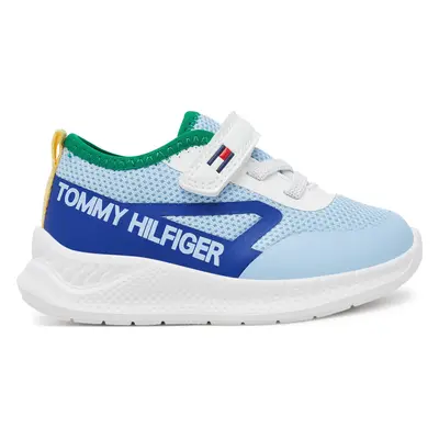 Sneakersy Tommy Hilfiger Low Cut Lace-Up/Velcro Sneaker T1B9-33868-1756 M Světle modrá