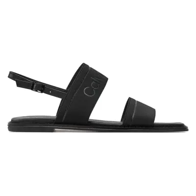 Sandály Calvin Klein Flat Sandal He HW0HW01990 Černá