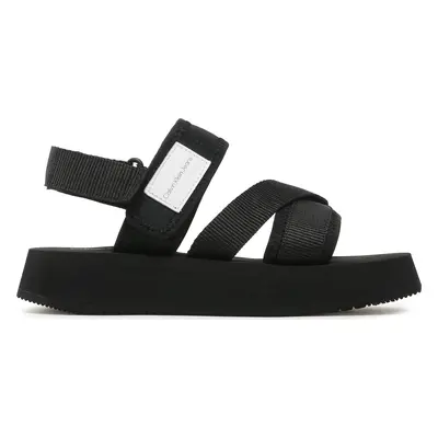 Sandály Calvin Klein Jeans Prefresato Sandal Bagde YW0YW00967 Černá