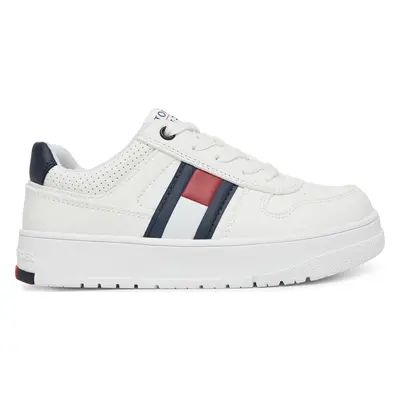 Sneakersy Tommy Hilfiger Flag Low Cut Velcro Sneaker T3X9-33859-1355 M Bílá