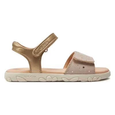 Sandály Geox J Sandal Haiti Girl J028ZA 007NF C0208 D Zlatá