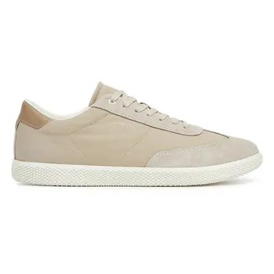 Sneakersy Calvin Klein Low Top Lace Up Cv Mix HM0HM01724 Béžová