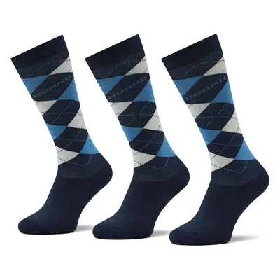 Sada 3 párů vysokých ponožek unisex Horka Riding Socks 145450-0000-0218 Tmavomodrá