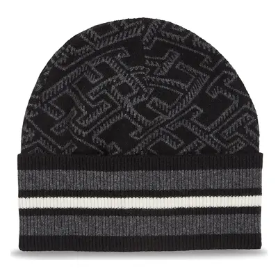 Čepice Tommy Hilfiger Th Monogram Aop Beanie AM0AM11499 Černá