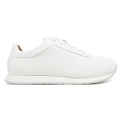 Sneakersy Calvin Klein Low Prof Runn Laceup Rubb Lth HM0HM01707 Bílá