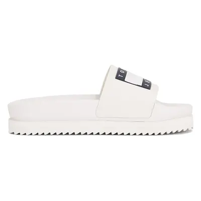 Nazouváky Tommy Jeans Tjw Elevated Flatform Slide EN0EN02451 Écru