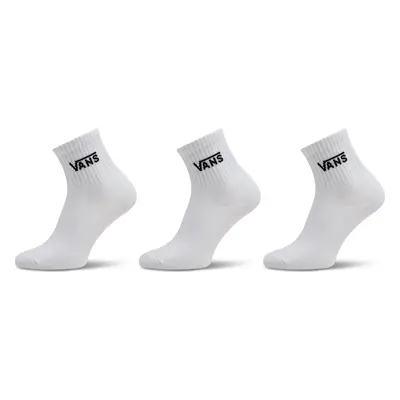 Sada 3 párů dámských vysokých ponožek Vans Classic Half Crew Sock VN00073EWHT1 Bílá