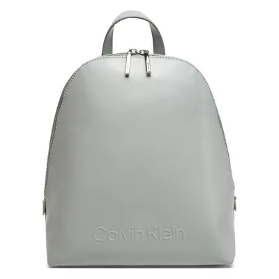 Batoh Calvin Klein Embossed Calvin Round Backpack K60K613185 Šedá