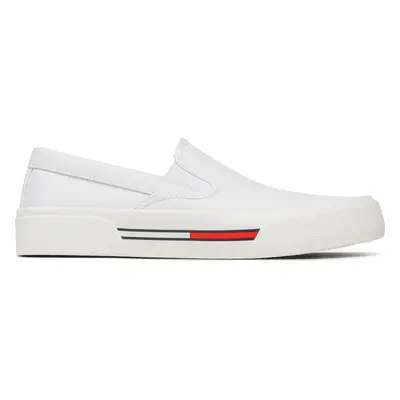 Tenisky Tommy Jeans Slip On Canvas Color EM0EM01156 Bílá