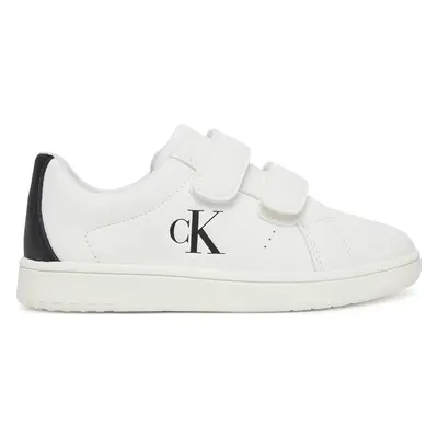 Sneakersy Calvin Klein Jeans Low Cut Lace Velcro Sneaker V1X9-82080-1355 S Bílá