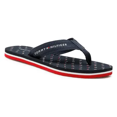 Žabky Tommy Hilfiger Th Mini Flags Beach Sandal FW0FW05663 Tmavomodrá