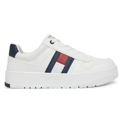 Sneakersy Tommy Hilfiger Flag Low Cut Velcro Sneaker T3X9-33859-1355 S Bílá