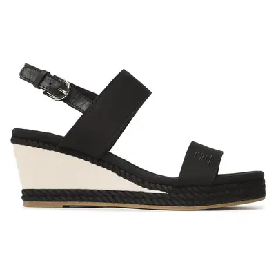 Sandály Tommy Hilfiger Rope Webbing Mid Wedge FW0FW07092 Černá