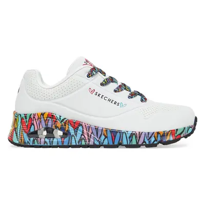 Sneakersy Skechers Skechers Uno - Ravaged Love 177918/WMLT Bílá