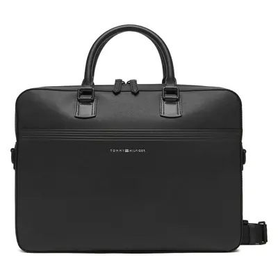 Brašna na notebook Tommy Hilfiger Th Business Leather Comp Bag AM0AM13214 Černá