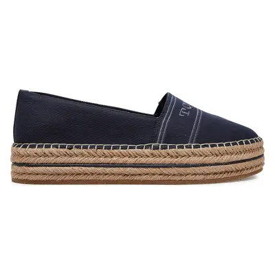 Espadrilky Tommy Hilfiger Denim Platform Espadrille FW0FW08543 Tmavomodrá