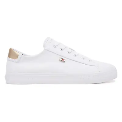 Sneakersy Tommy Hilfiger Vulc Canvas Lace Up Sneaker FW0FW08647 Bílá