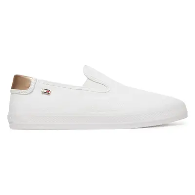 Tenisky Tommy Hilfiger Vulc Canvas Slip-On Sneaker FW0FW08645 Bílá