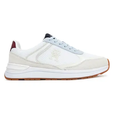 Sneakersy Tommy Hilfiger Casual Fashion Runner Mix FW0FW08324 Bílá