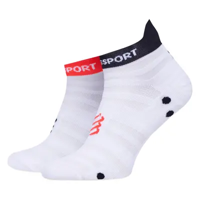 Nízké ponožky Unisex Compressport Pro Racing Socks v4.0 Ultralight Run Low XU00051B Bílá