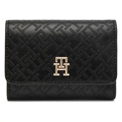 Velká dámská peněženka Tommy Hilfiger Th Distinct Trifold Wallet Mono AW0AW17257 Černá