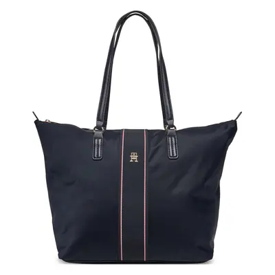 Kabelka Tommy Hilfiger Poppy Tote Corp AW0AW17205 Tmavomodrá