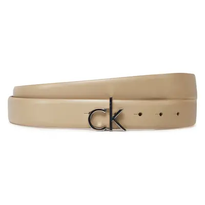 Dámský pásek Calvin Klein Ck Buckle Belt 3.0_Smooth K60K613156 Béžová