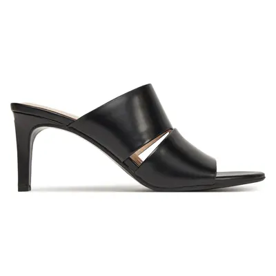 Nazouváky Calvin Klein Heel Mule 70 - Lth 2 Straps HW0HW02460 Černá